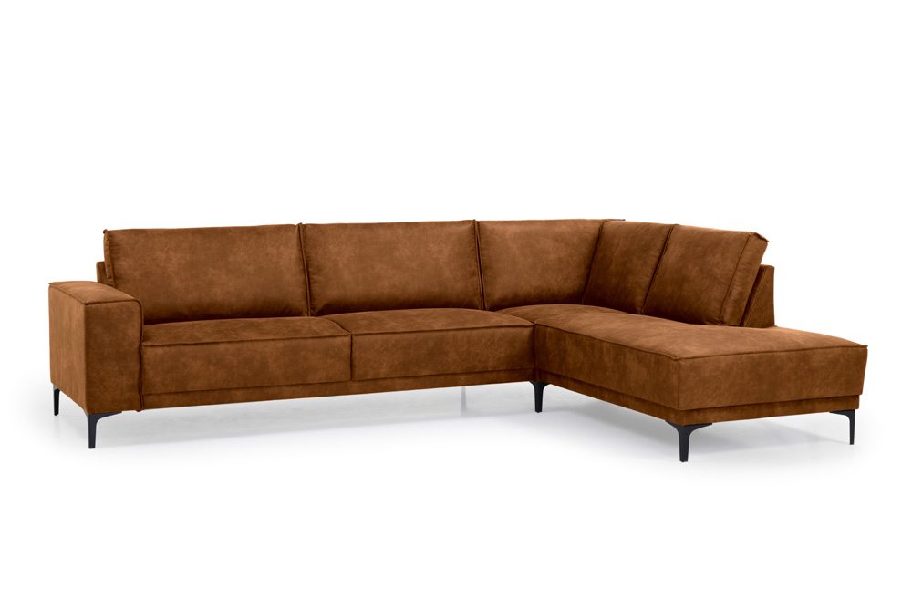 COPENHAGEN open corner with 3 seater (PRESTON 24 cognac) side